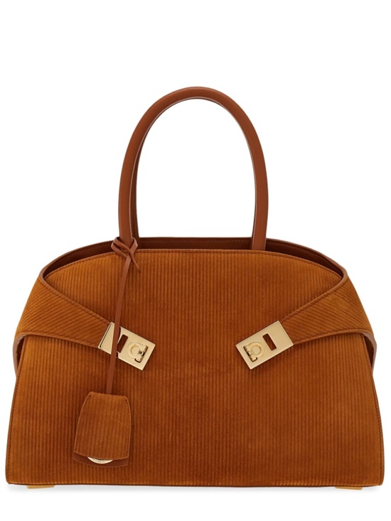 Salvatore Ferragamo Handbags - NEW Ferragamo Suede Corduroy Hug Bag - Medium